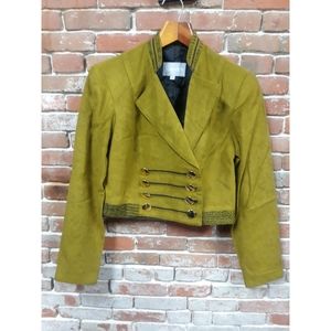 Vintage Chartreuse Crop Jacket